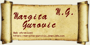 Margita Gurović vizit kartica